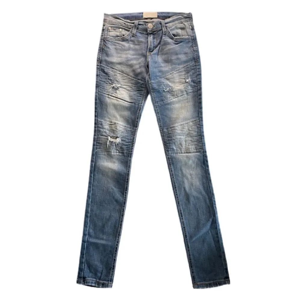 Gilded Intent Distressed Moto Jeans